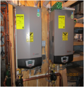 New forced hot water furnaces servicing the entire house