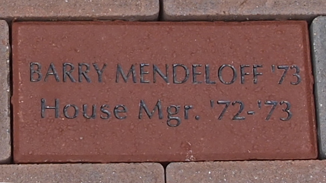 Sample brick with 2-line engraving