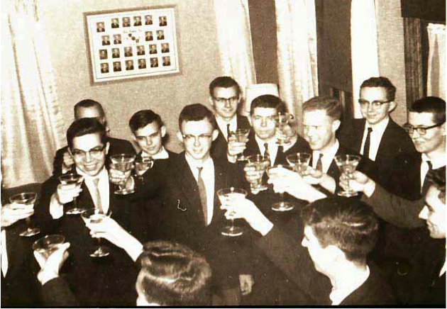 The founders of Psi Theta Nu (classes of 1964, 1965, 1966)