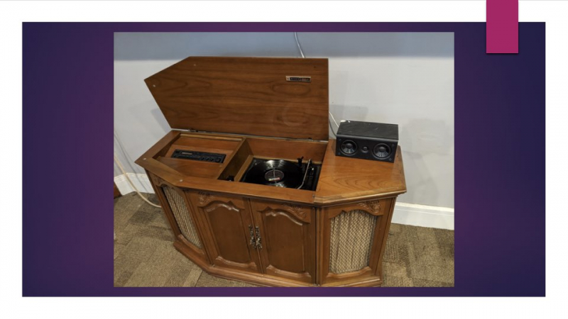 Old timey record player